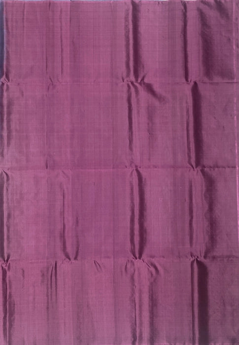 Ravik bluish grey color body & pink with black color pallu , blouse - Pure silk saree