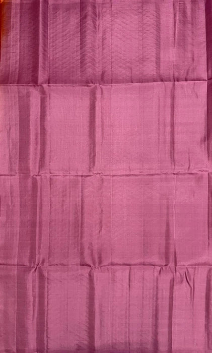 Isha pastel pink color body, pallu , blouse pure silk saree