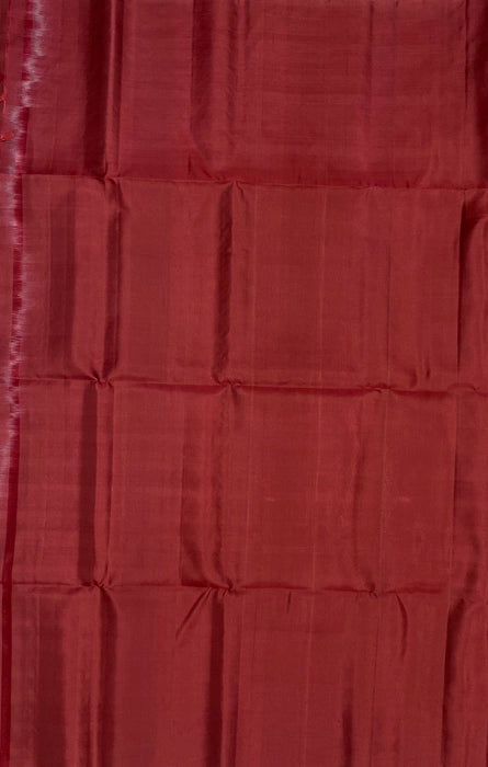 Yaazhini maroon color body, pallu , blouse pure silk saree