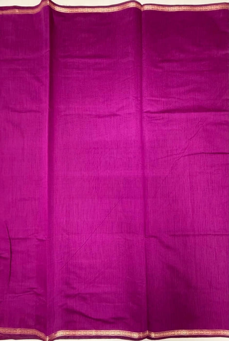 Minnera cotton saree - light purple color body , pallu,blouse.