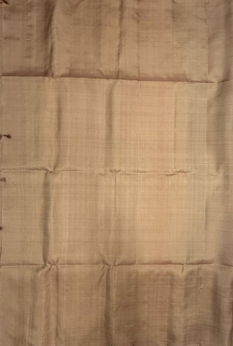 Varunika dark lavender color body & biscuit brown color pallu,blouse - Pure silk saree