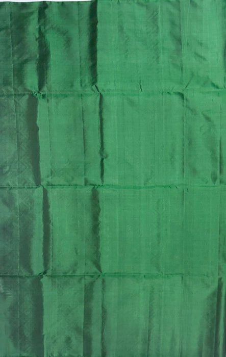 Valli green color body, pallu , blouse pure silk saree