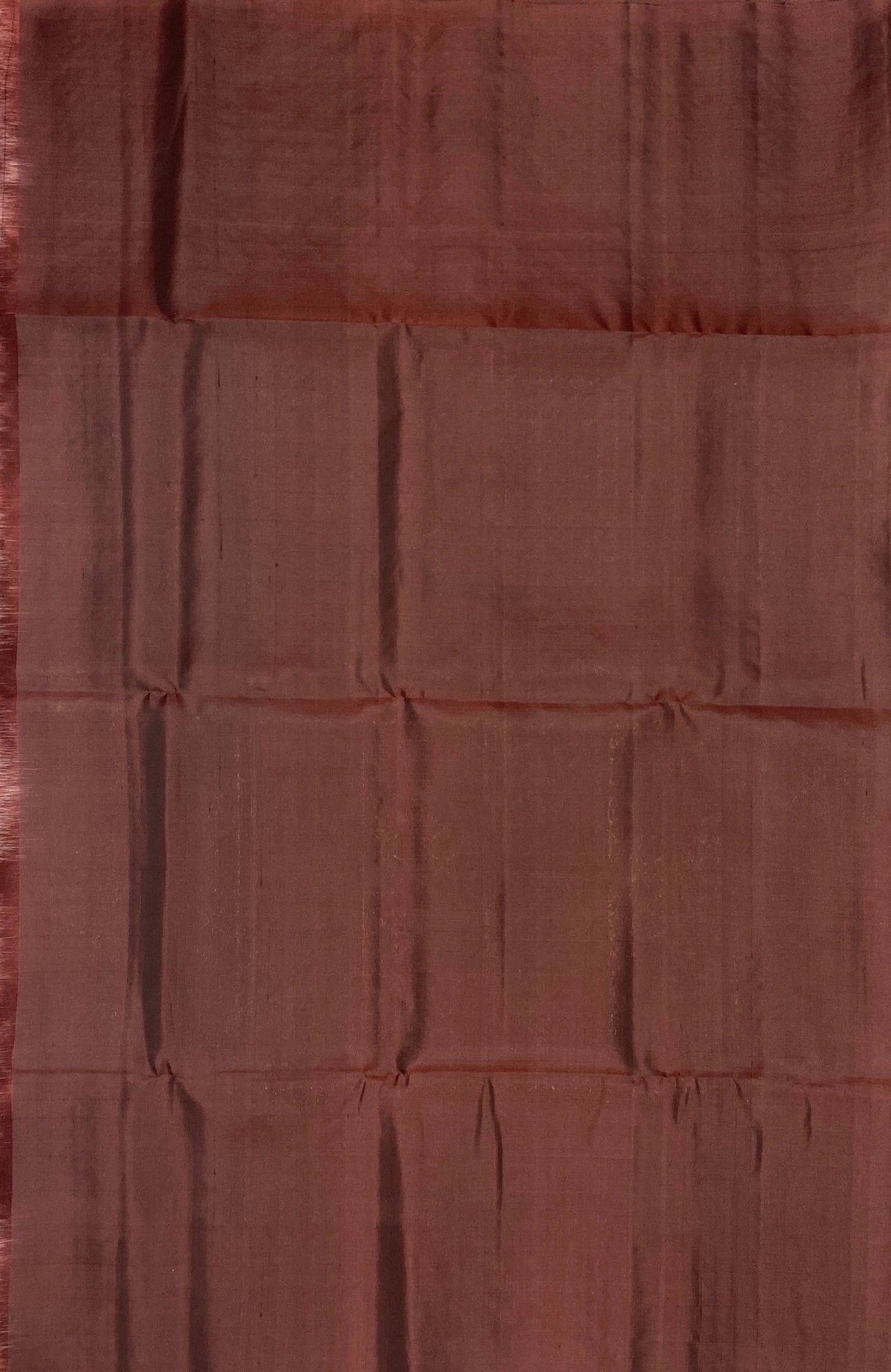 Poonam coffee brown color body, pallu , blouse pure silk saree