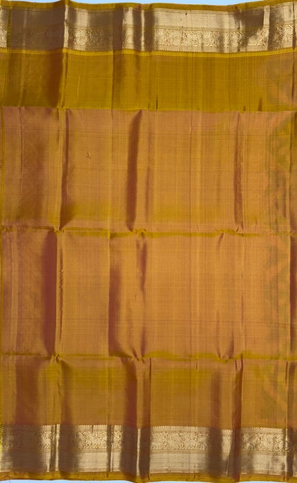 Chandra lavender pink color body & yellowish pink color pallu , blouse - Pure silk saree