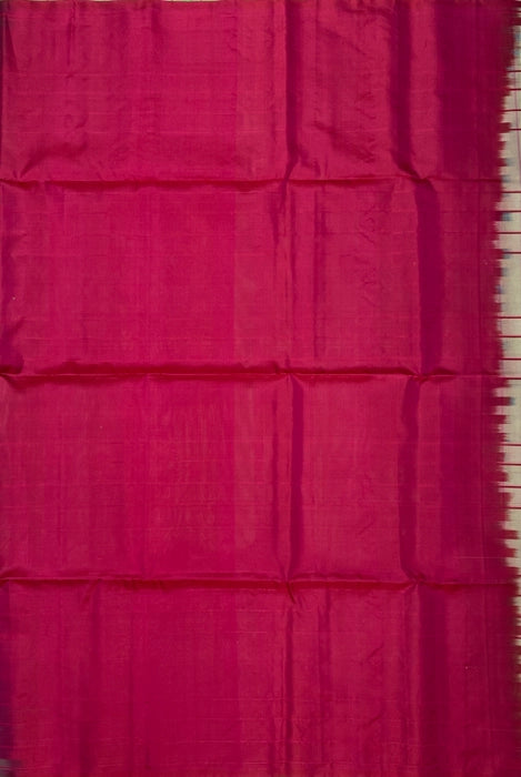 Nilava green color body & red with magenta color pallu,blouse - Pure silk saree
