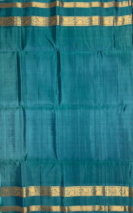 Aranya light lavender color body & pastel blue color pallu,blouse - Pure silk saree