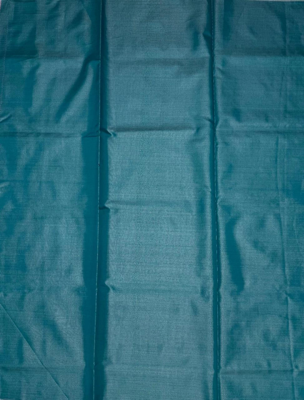 Aari art silk saree - dark lavender color body & dark teal blue color pallu , blouse.