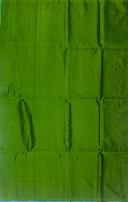 Vamika light blue color body & olive green color pallu , blouse pure silk saree