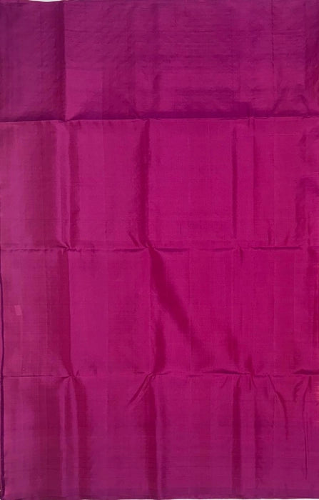 Miela- peach with pink color body & magenta color pallu , blouse pure silk saree