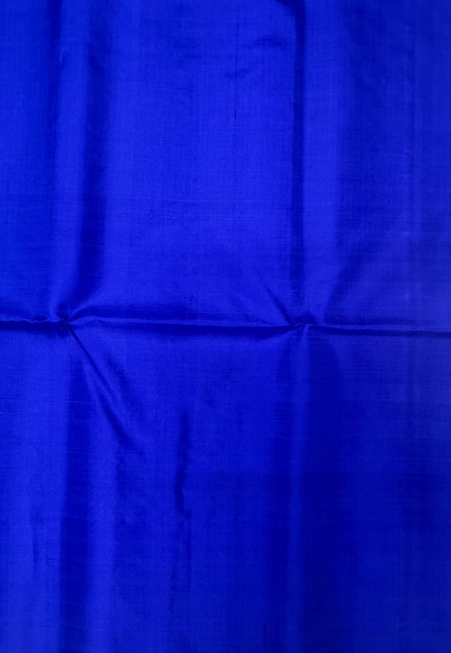 Aazhiya dual blue color body & ink blue color pallu , blouse pure silk saree
