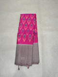 Thannu Pochampally pink softsilk saree - Pure silk saree