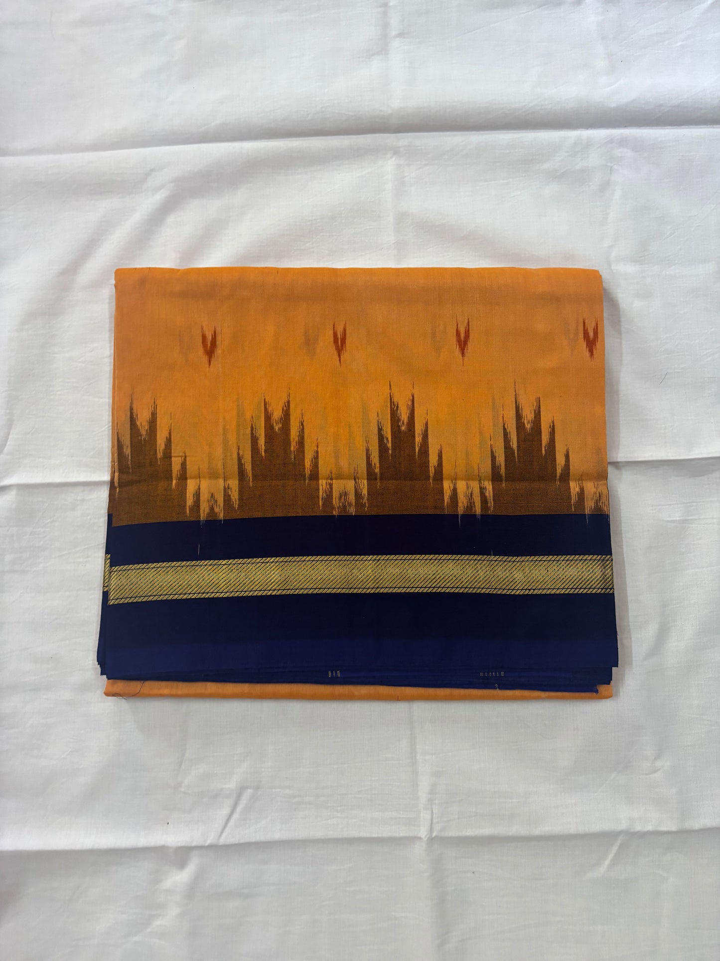 Poovarasi handloom Chettinad pure cotton saree - no blouse