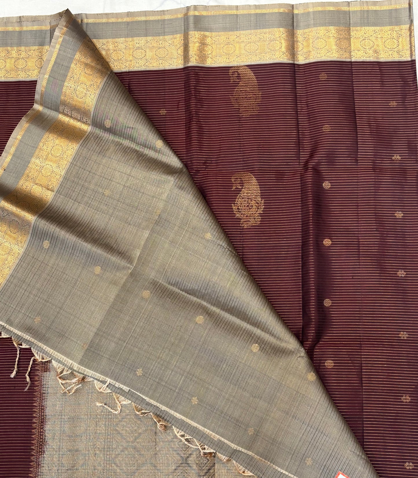 Maithre brown softsilk saree - Pure silk saree-set8