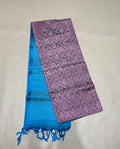 Kalai purple brocade bridal softsilk saree - Pure silk saree