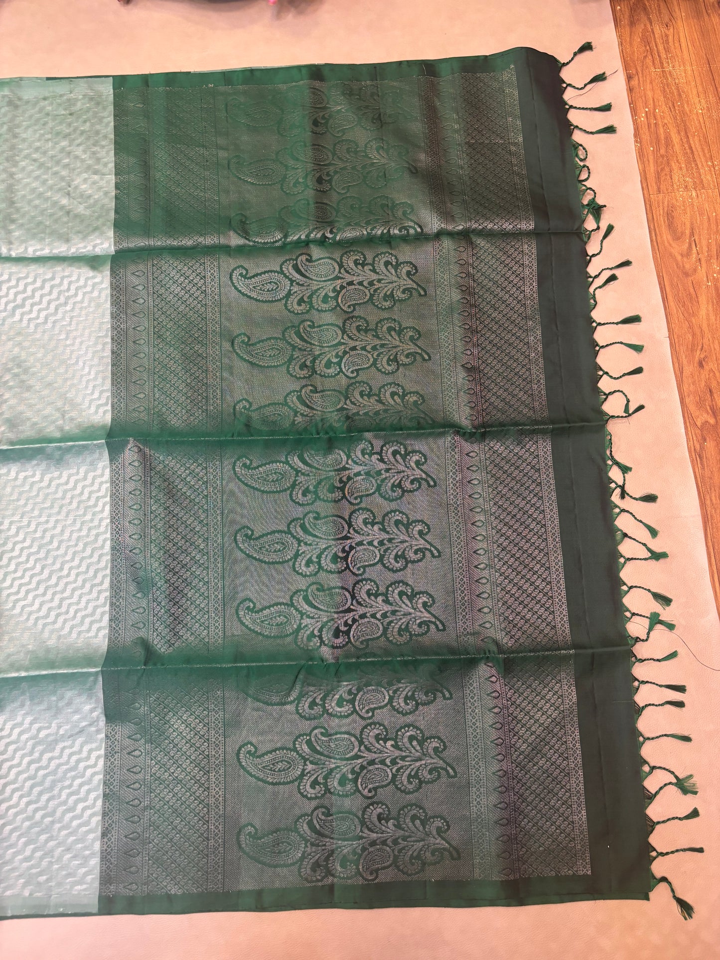 Kanavi green handloom softsilk saree - Pure silk saree-set7