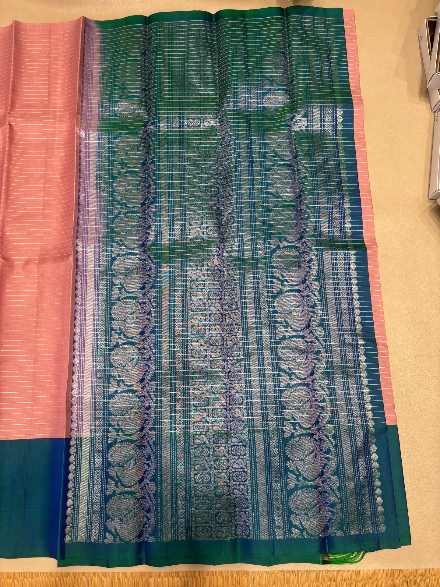 Neythra handloom softsilk saree - Pure silk saree - korvai border- AK1104
