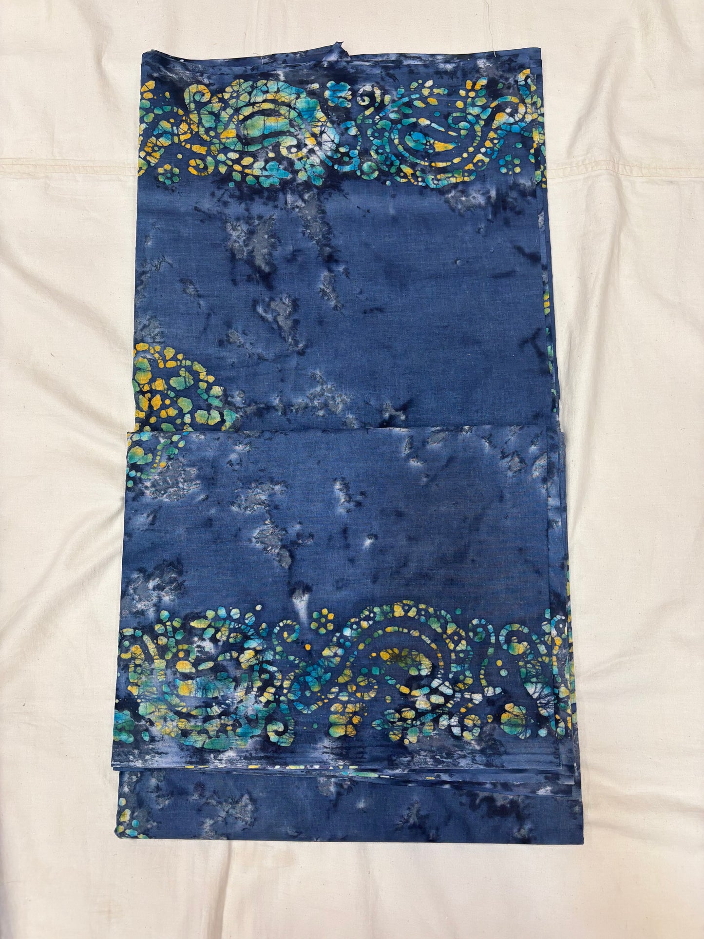 Batik print cotton saree