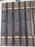 Ranjani black micro checked softsilk saree - Pure silk saree-AK1118