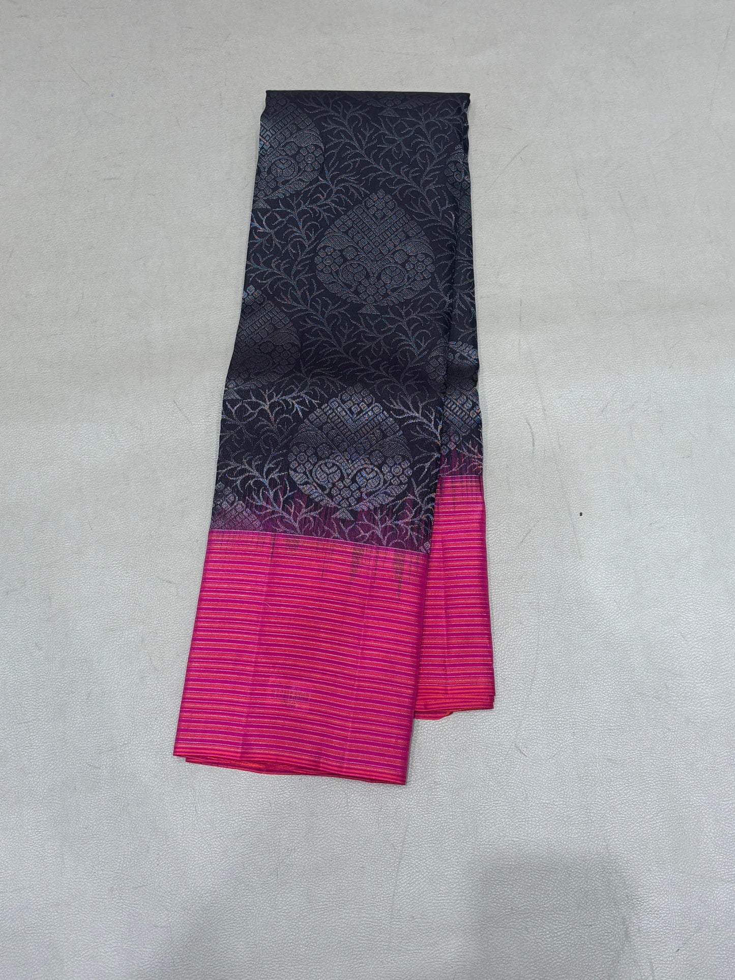Tharvya handloom softsilk saree - Pure silk saree - all self contrast- ASC1101