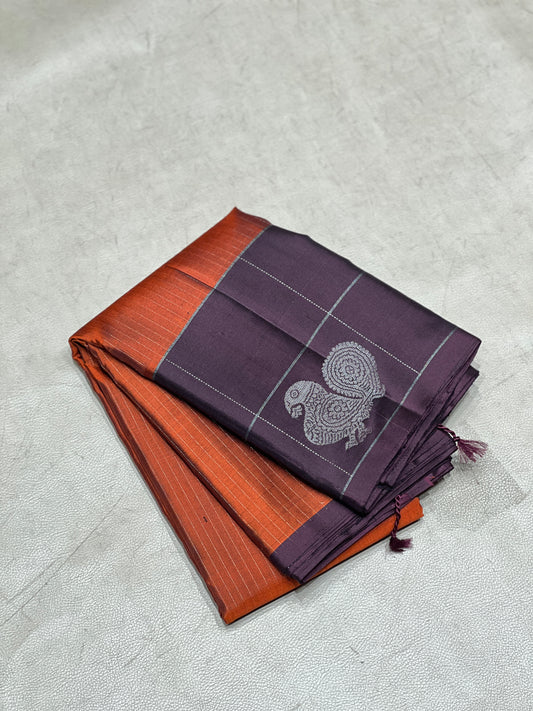 Thendral handloom softsilk saree - Pure silk saree AV102-AV104