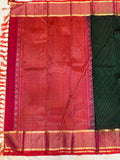 Thirumagal bottle green handloom softsilk saree - Pure silk saree-AK1109-AV101