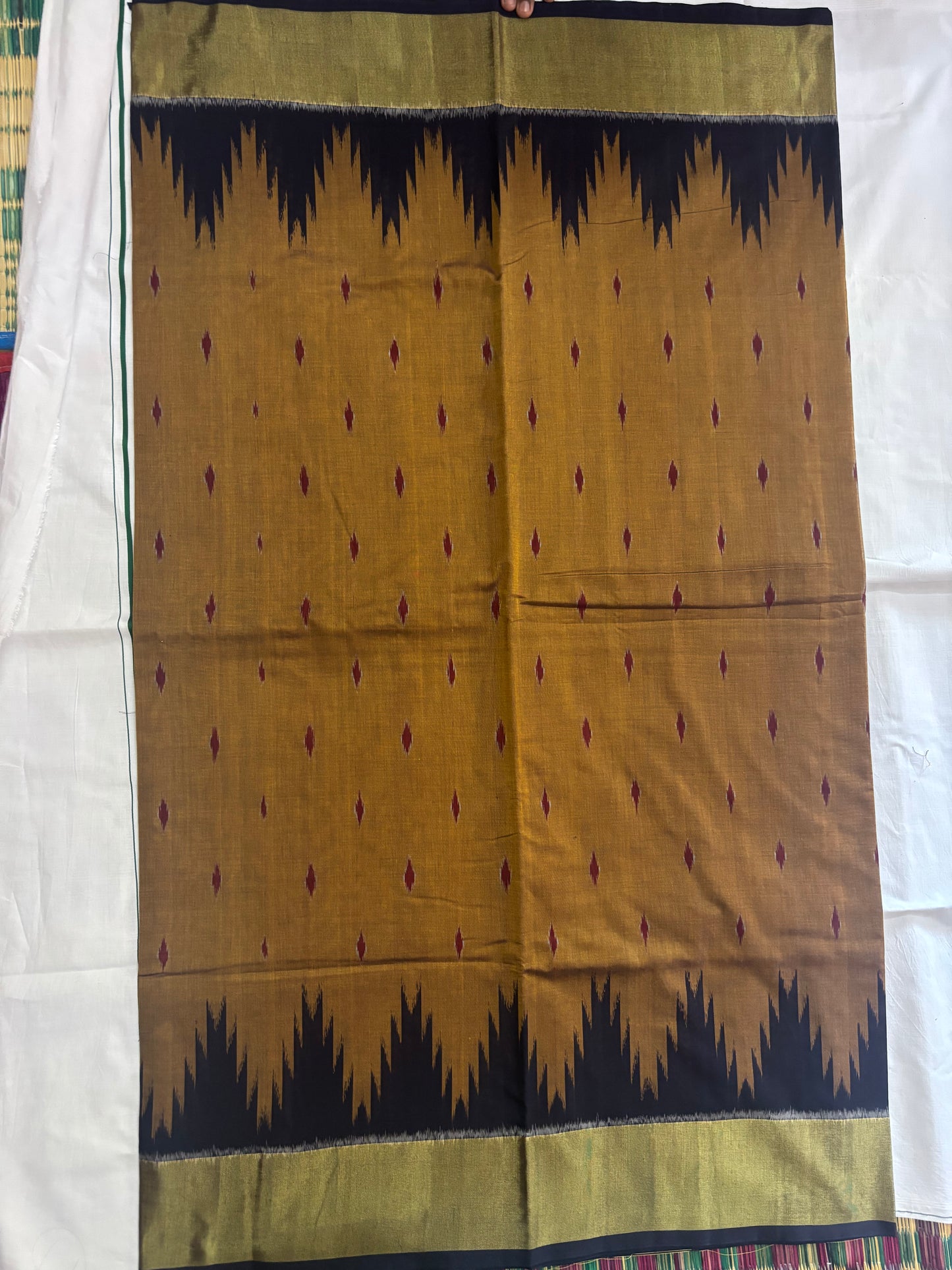 Mullaiya handloom Chettinad pure cotton saree - no blouse