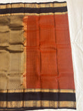 Bhavani rust orange softsilk saree - Pure silk saree
