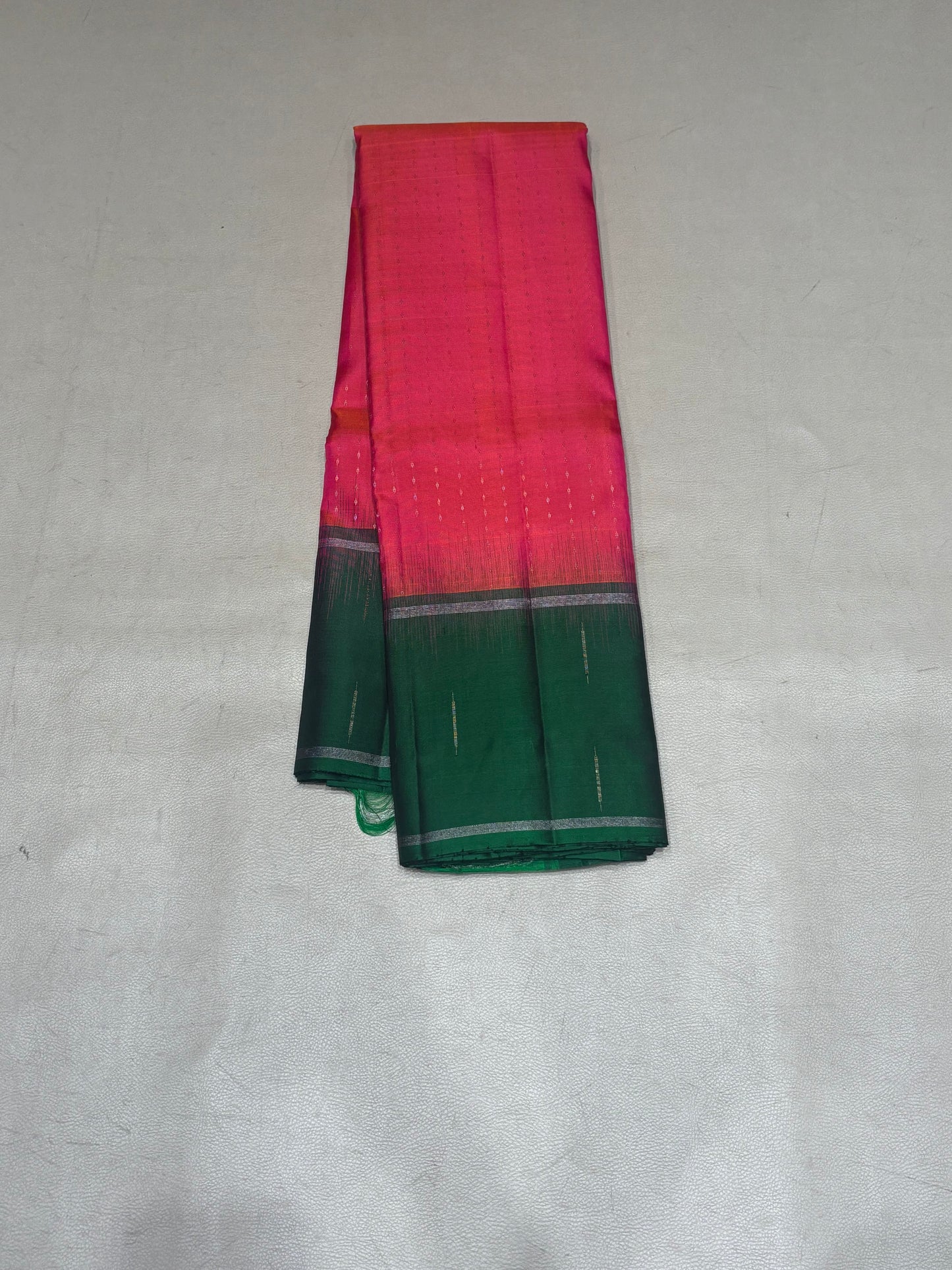 Melinam pink & green handloom softsilk saree - Pure silk saree