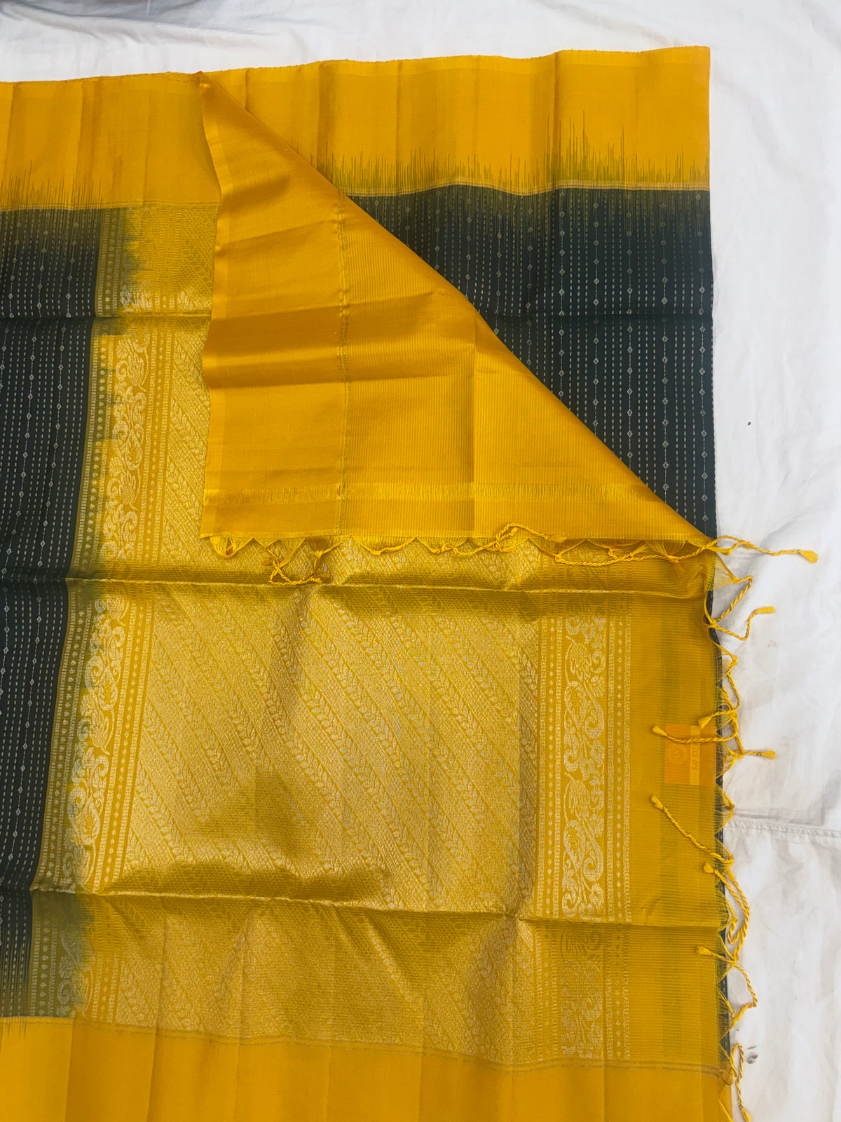 Aaradhya bottle green softsilk saree - Pure silk saree