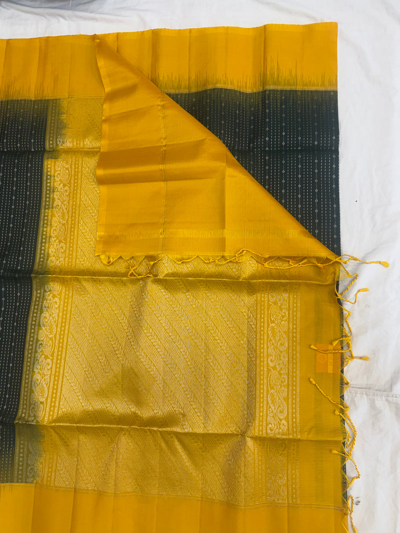 Aaradhya bottle green softsilk saree - Pure silk saree