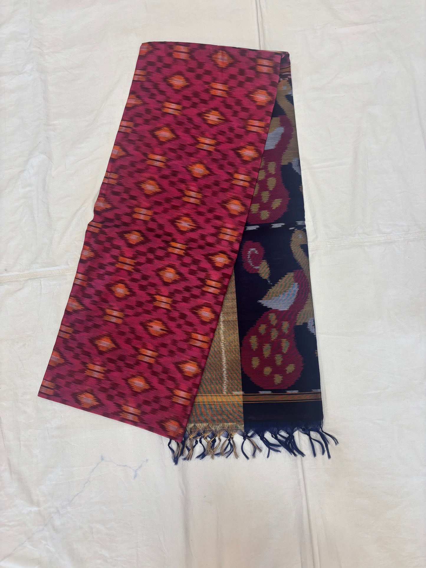 Meera handloom Pochampally silk cotton saree