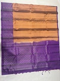 Tanvi rust & purple Vaira oosi handloom softsilk saree - Pure silk saree-set15