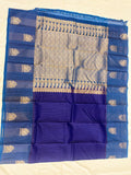 Dhriti blue handloom softsilk saree - Pure silk saree