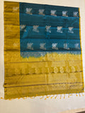Ramani peacock blue handloom softsilk saree - Pure silk saree-set4