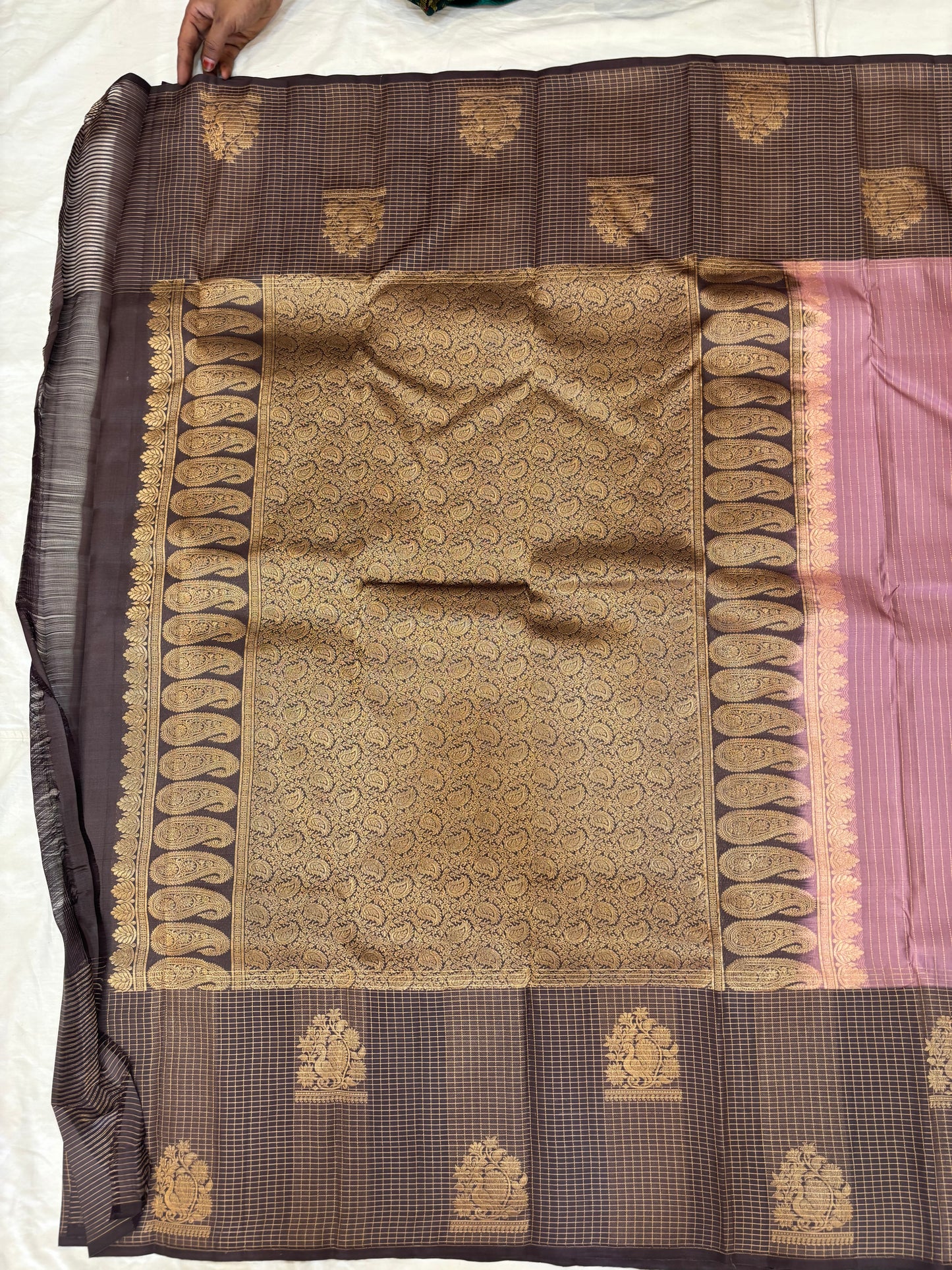 Vedavalli handloom softsilk saree - Pure silk saree-AK1109