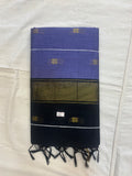 Purple & black Maheshwari cotton saree