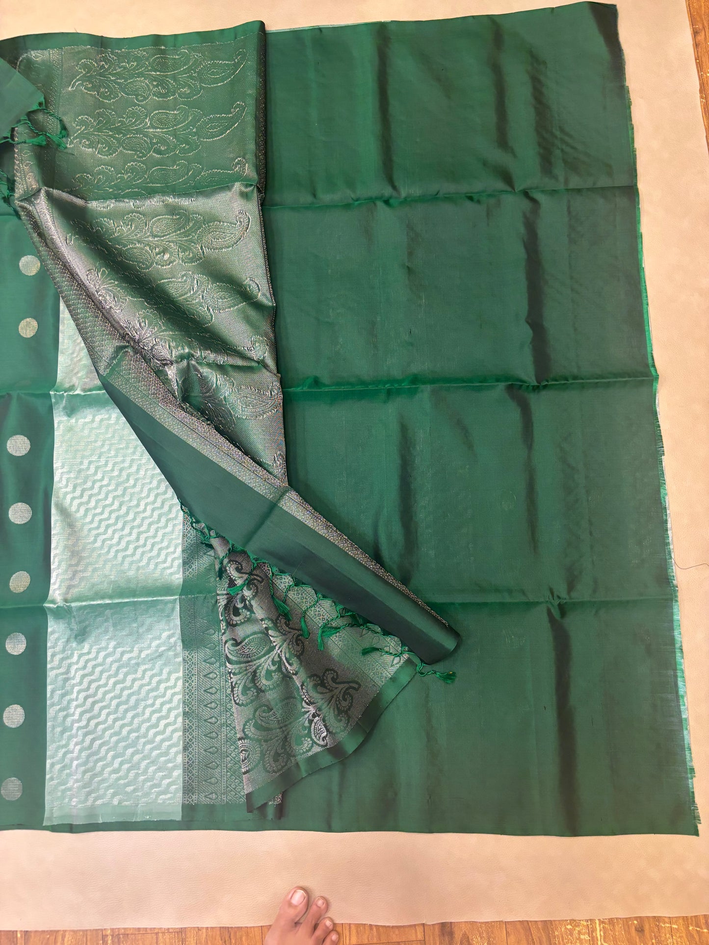 Kanavi green handloom softsilk saree - Pure silk saree-set7