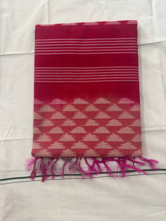 Vandmadhi pink handloom Kota cotton saree