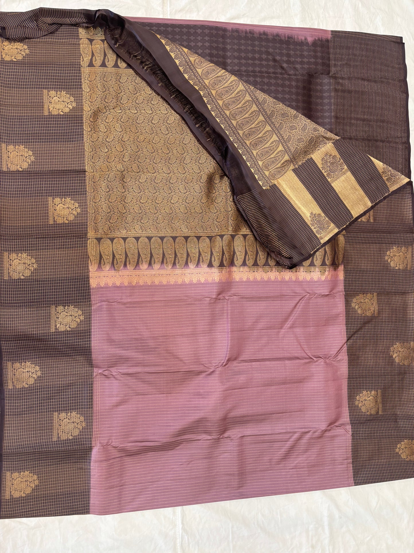 Vedavalli handloom softsilk saree - Pure silk saree-AK1109