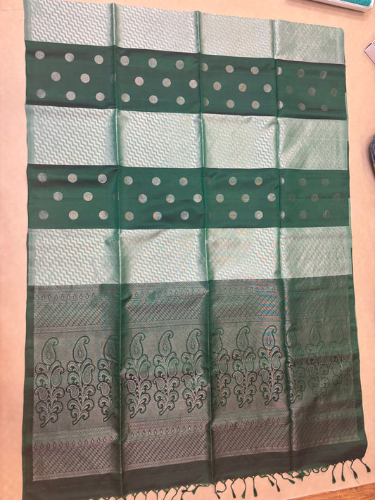 Kanavi green handloom softsilk saree - Pure silk saree-set7