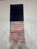 Karunya Black & multicolor handloom softsilk saree - Pure silk saree