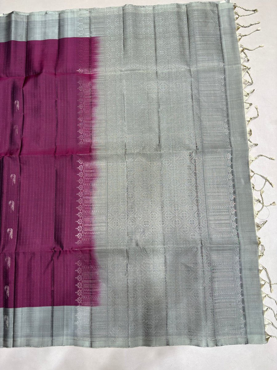 Paari purple color handloom softsilk saree - Pure silk saree