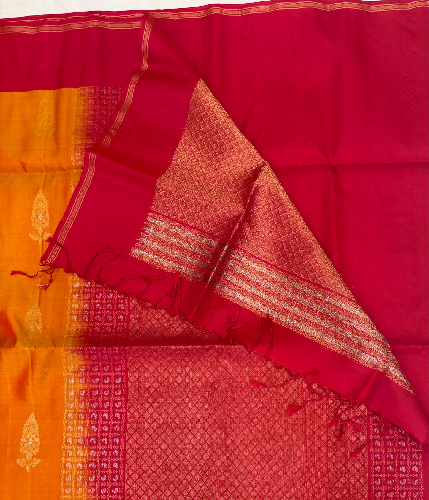 Mahiya orange softsilk saree - Pure silk saree