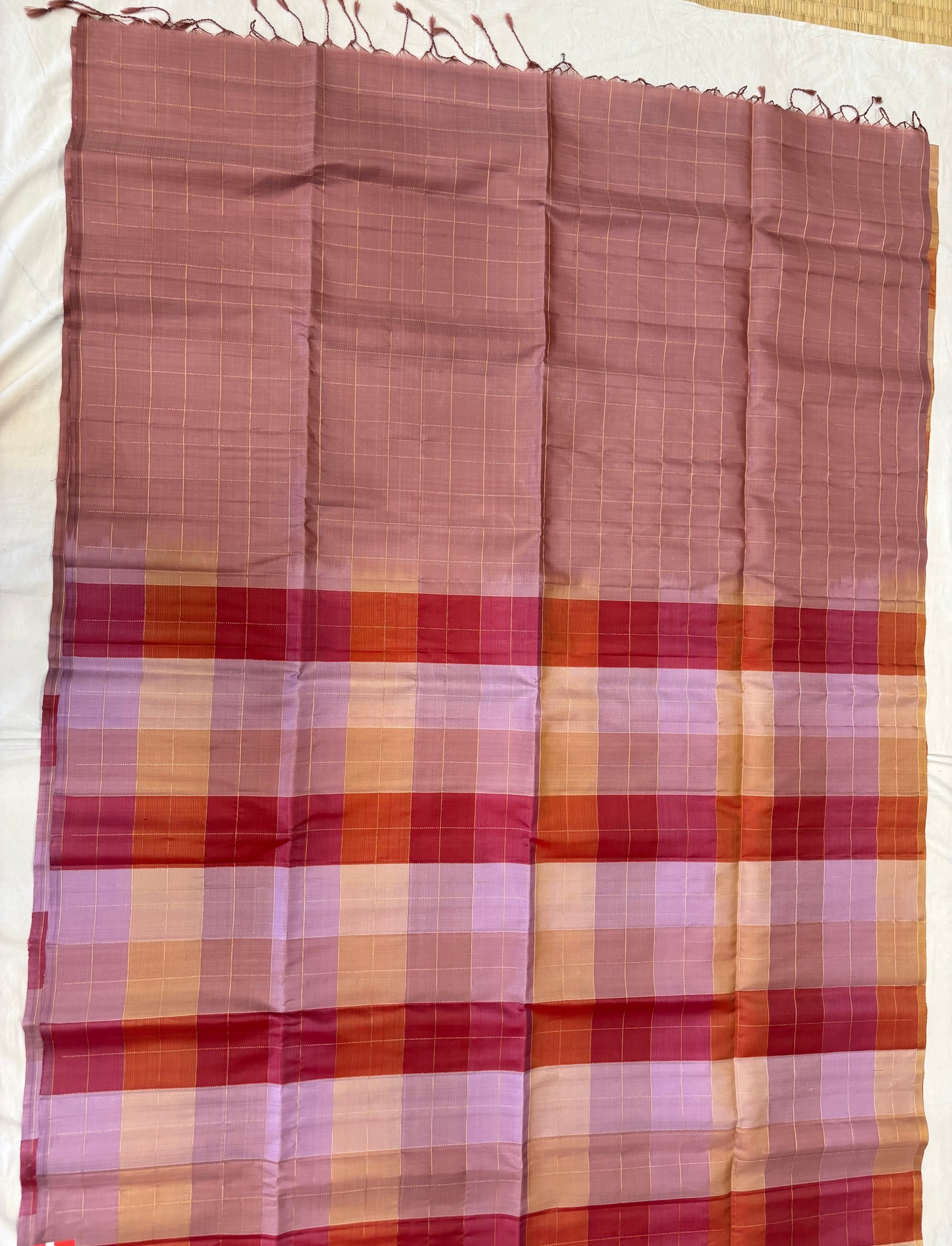 Kattam constrast color softsilk saree - Pure silk saree