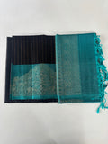 Karumugil black handloom softsilk saree - Pure silk saree