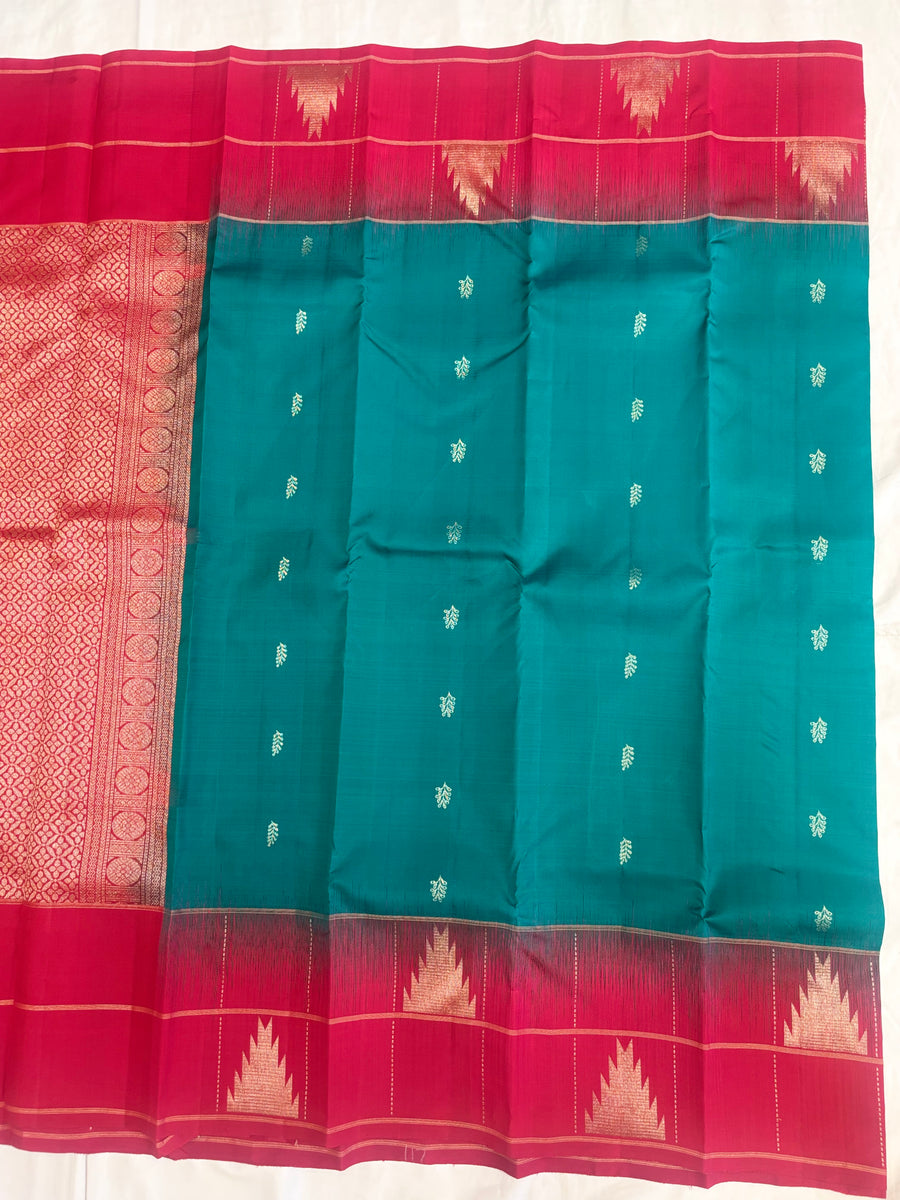 Pranavi green handloom softsilk saree - Pure silk saree