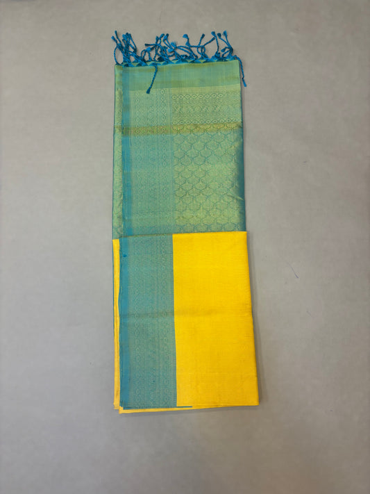 Arike yellow all self softsilk saree - Pure silk saree-set7