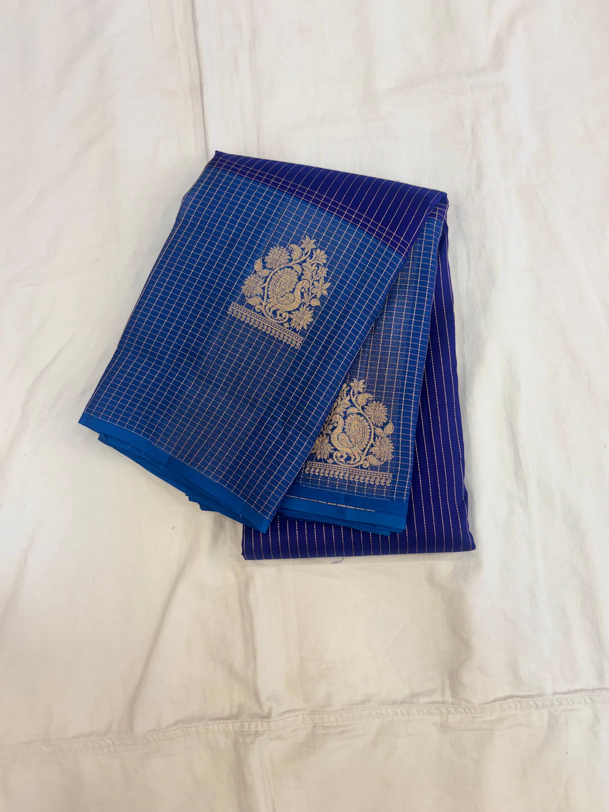 Dhriti blue handloom softsilk saree - Pure silk saree