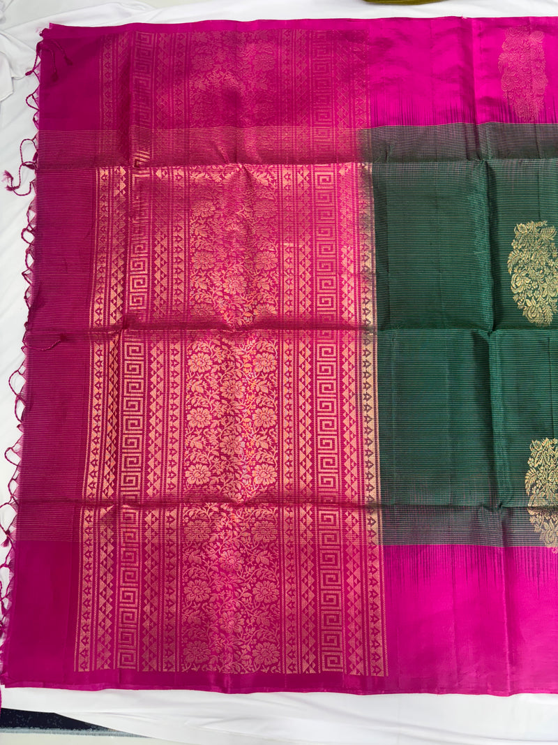 Karugi handloom softsilk saree - Pure silk saree
