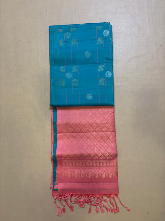 Shalini Blue handloom softsilk saree - Pure silk saree